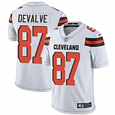 Nike Men & Women & Youth Browns 87 Seth DeValve White Vpor Untouchable Limited Jersey,baseball caps,new era cap wholesale,wholesale hats